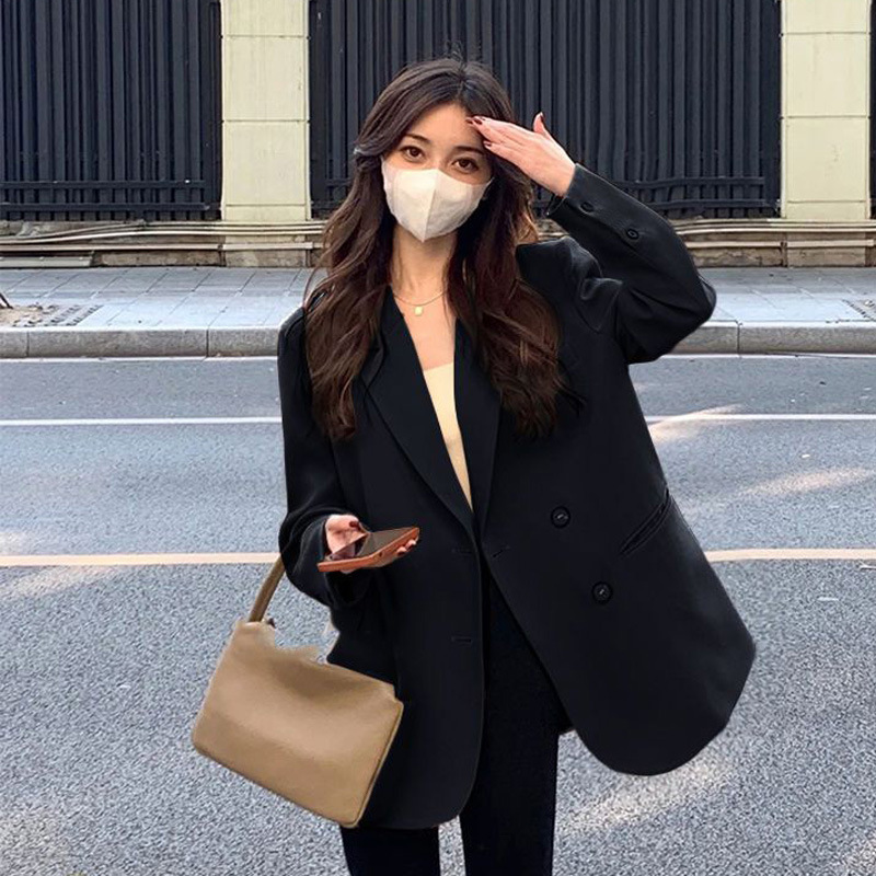 Small suit jacket for women 2023 Autumn New Korean style women's casual loose high-grade top small suit winter