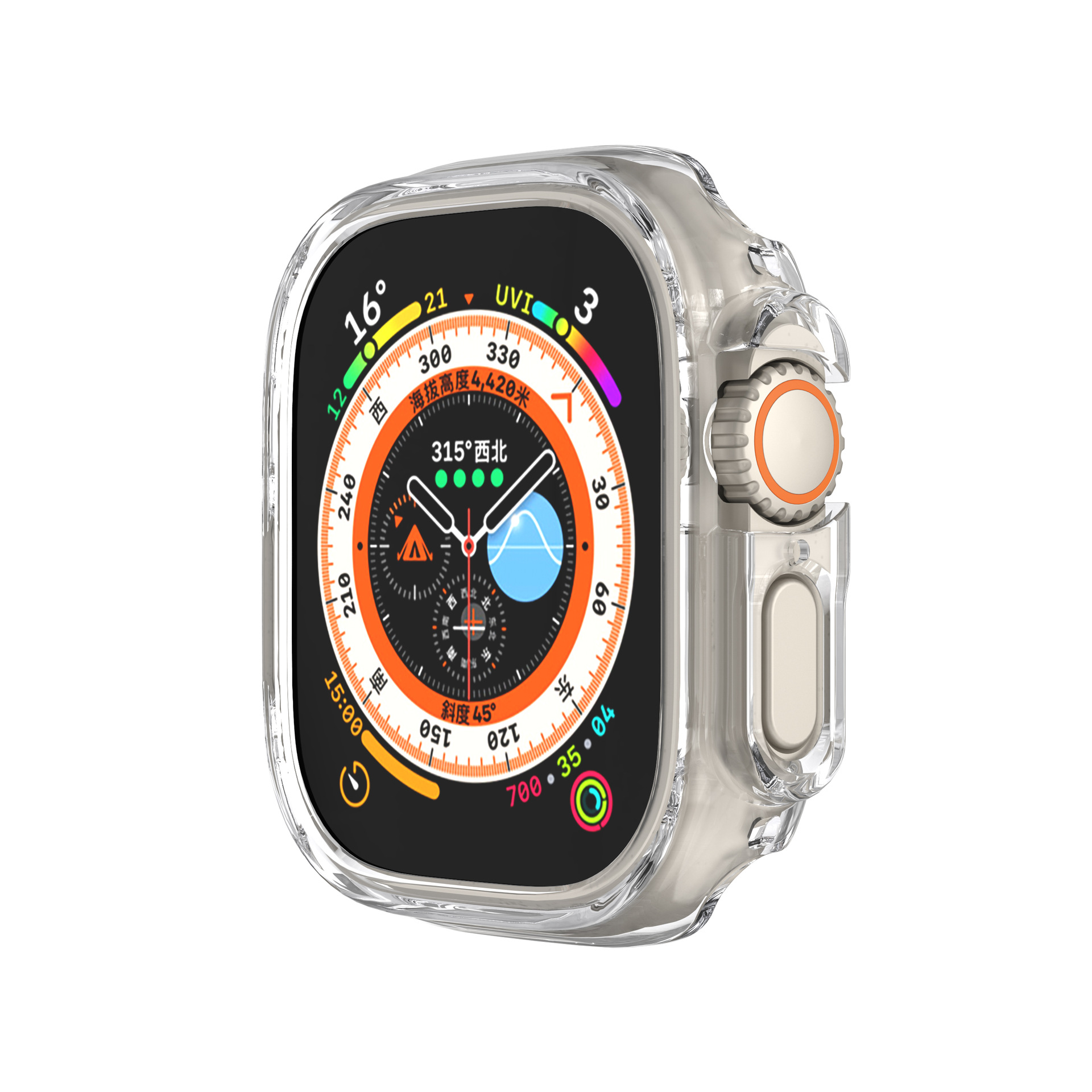 Suitable for Apple 8 watch case Applewatch protective shell PC hollow shell Apple ultra protective cover