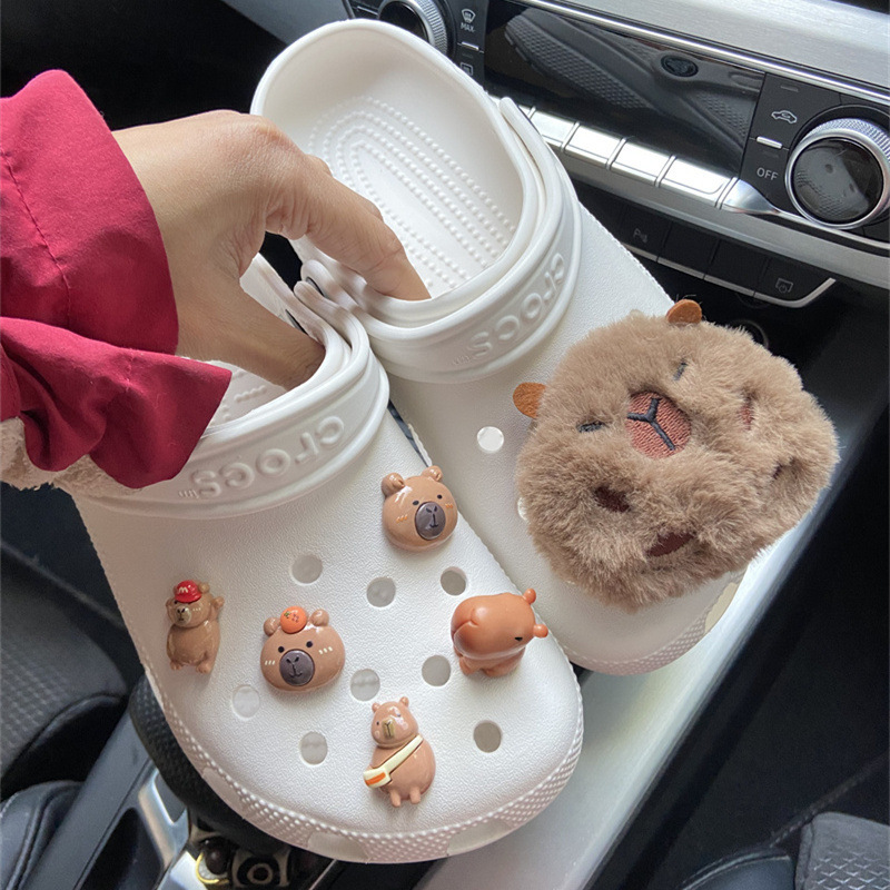 Kapibala capybara caulk three-dimensional shoe buckle flower accessories diy decorative buckle cute stay cute accessories removable