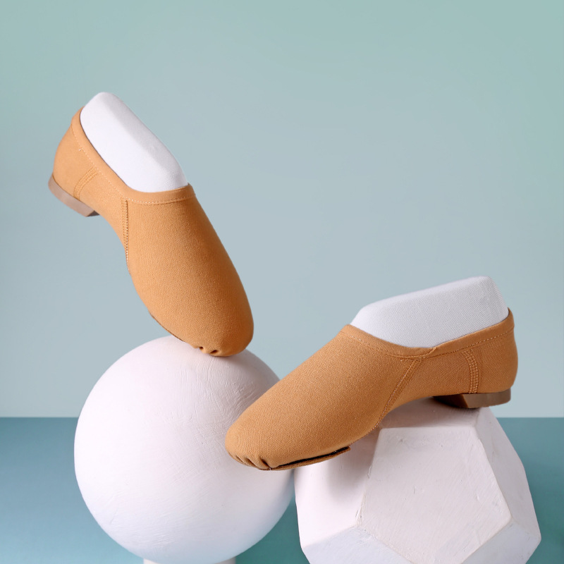 Full elastic cloth jazz dance shoes women's soft bottom lace-free Chinese dance shoes teacher shoes dance shoes practice shoes