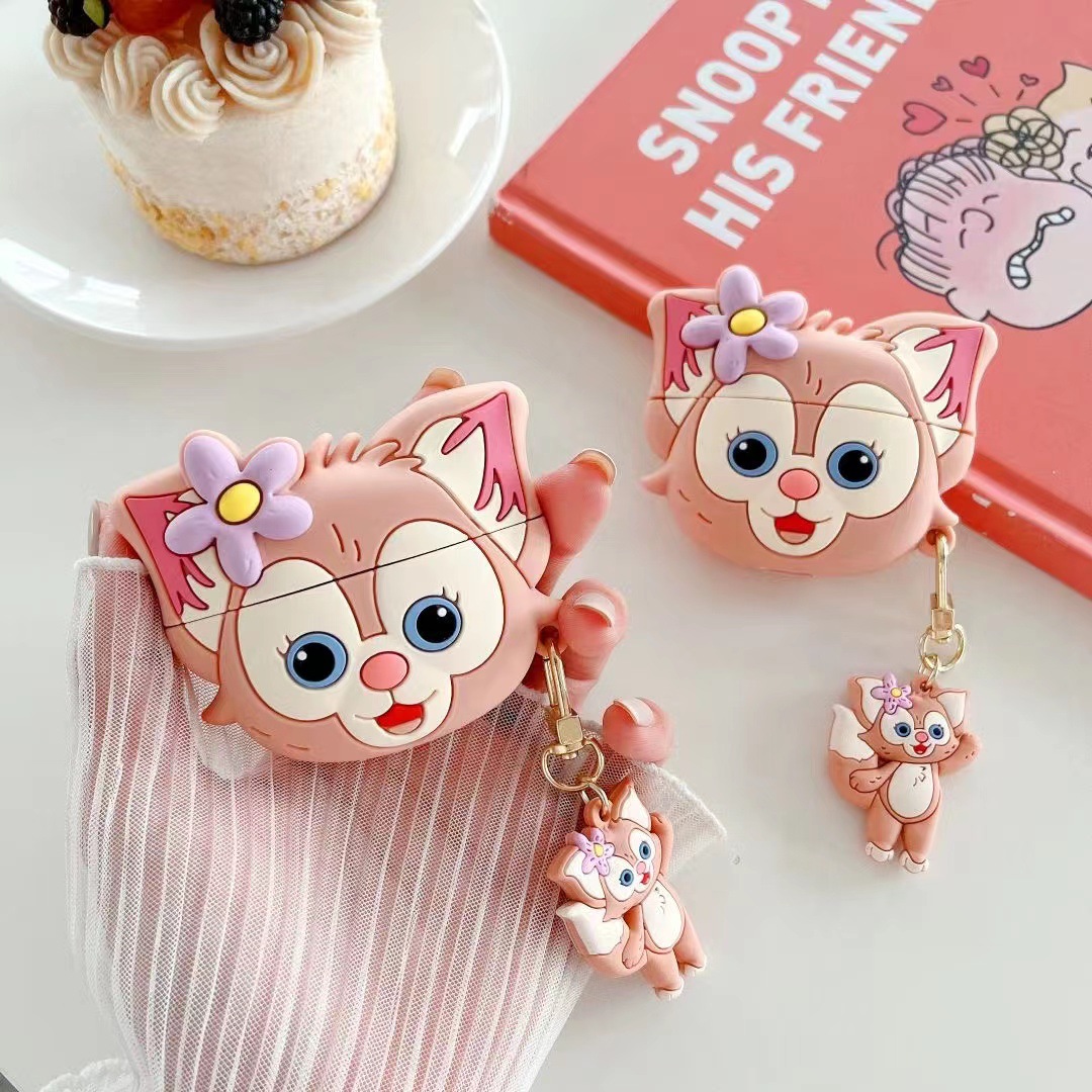 Creative cartoon Big Head Fox for AirPods 3 generation Apple wireless Bluetooth earphone set 1/2/Pro3 soft shell