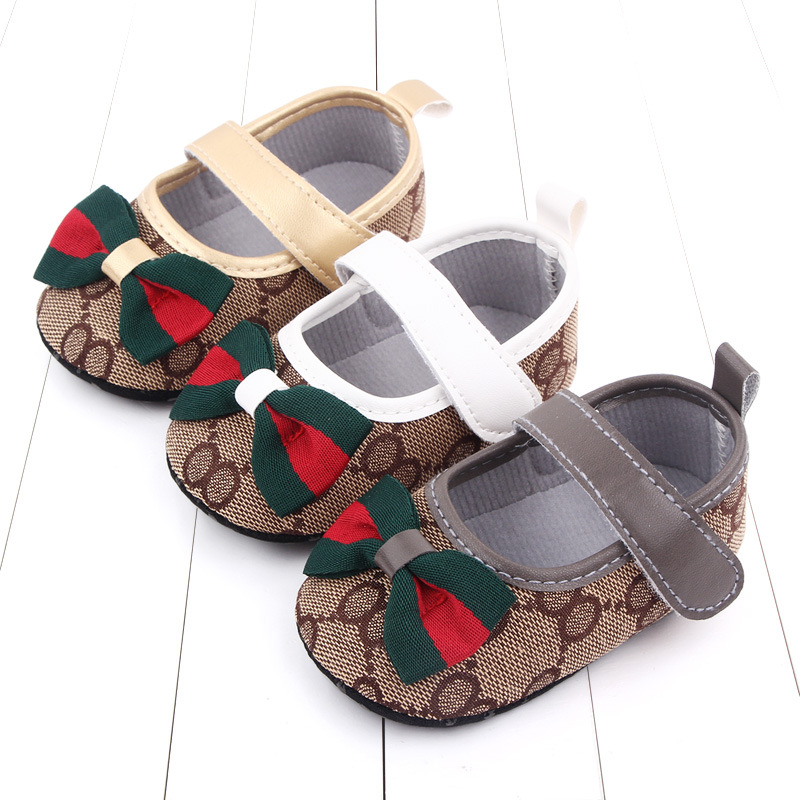 Bow Baby Shoes Soft Sole Toddler Shoes Non-slip Baby Shoes Cute Princess Shoes 2538