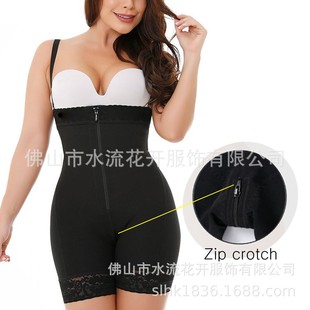 European and American High Waist Abdominal Pants Body Shaping Pants Belly Shaping Pants Lace Zipper Shaping Clothes Sling One-piece Underwear