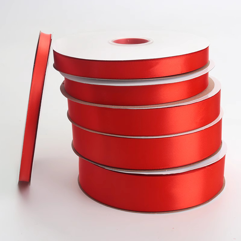 Red Encrypted Ribbon Satin Ribbon Gift Cake Packaging Ribbon Flowers Wedding Clothing DIY Hair Accessories Ribbon