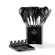 12-piece set of stainless steel hollow handle silicone kitchenware set kitchen storage bucket cooking spatula and spoon egg beater set