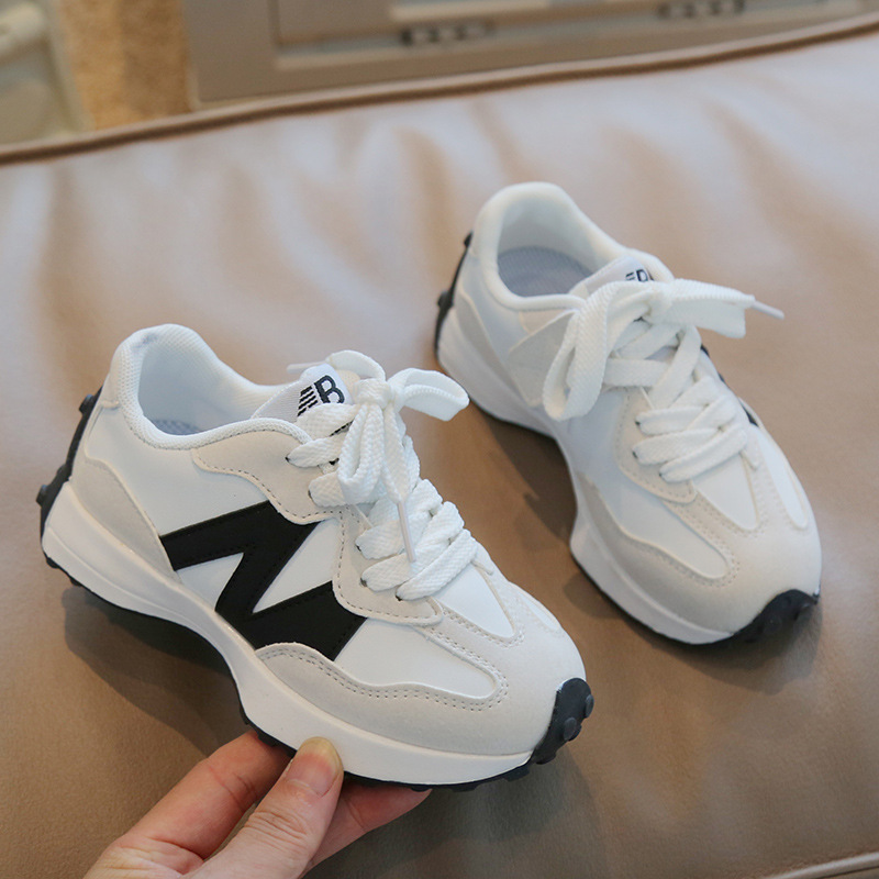 Children's Sneakers 2022 Autumn New Boys' Shoes Big Children's Spring and Autumn Casual Shoes Velcro Girls Running Shoes