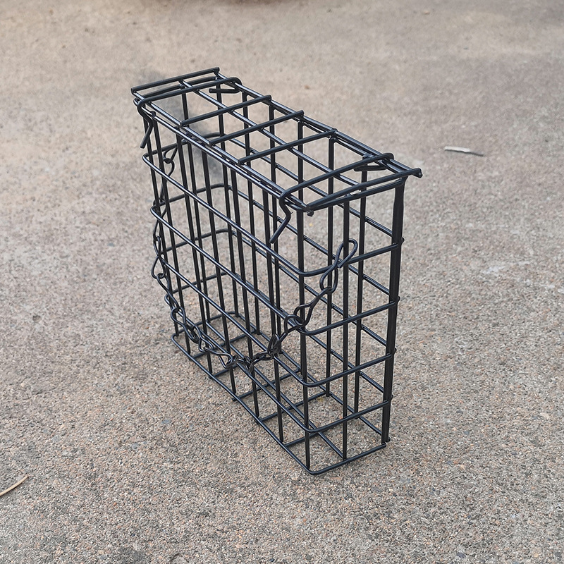 In stock square bird cage bird feeder outdoor barbed wire feeder hanging bird feeder with chain hummingbird feeder