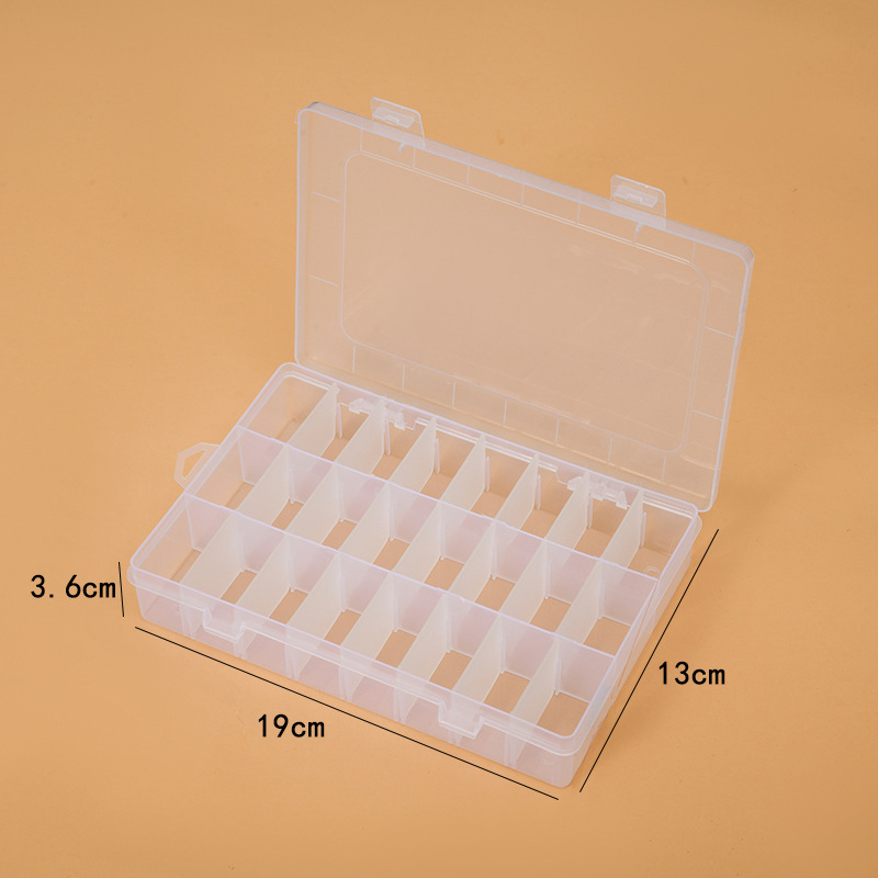 Home storage box 10 15 24 36 transparent plastic parts box jewelry box tool box wholesale