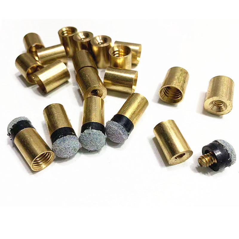 [Copper First Angle Grey Gongs Leather Head] Billiard Supplies Accessories Billiard Cue Accessories Nine Ball Screw Head Billiard