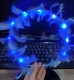 Goose feather wreath blue-blue light