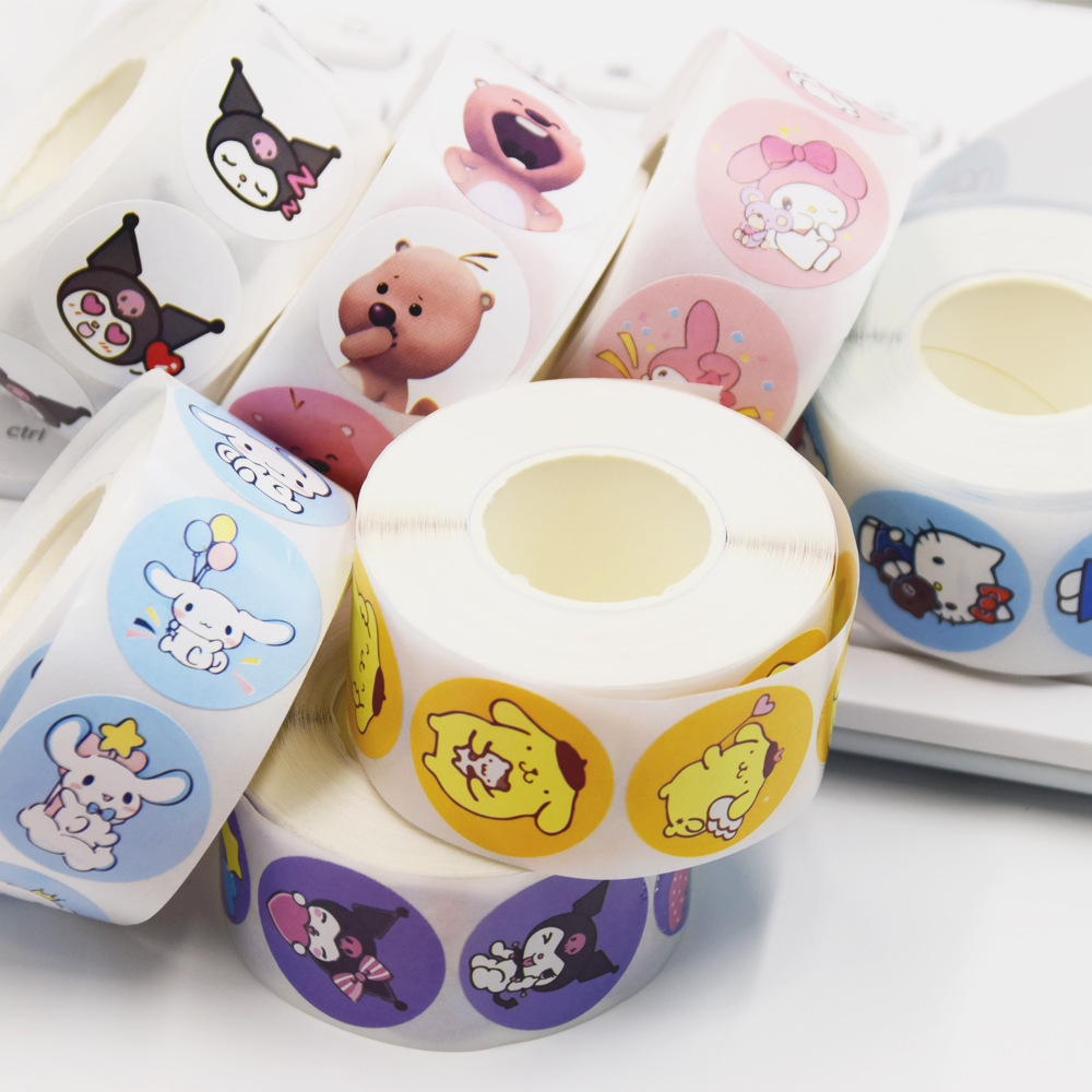 Мультфильм Sanrio выражение лица сумка куломи Yugui собака Мелодия запечатывания наклейка пудинг собака лоппи рулон наклейки