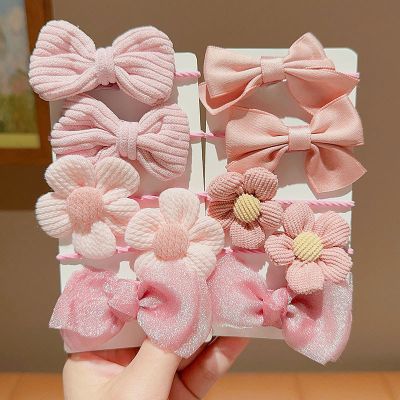 Children's rubber band Little girl bow elastic hair rope baby cute not hurt hair band girl hair rope hair accessories