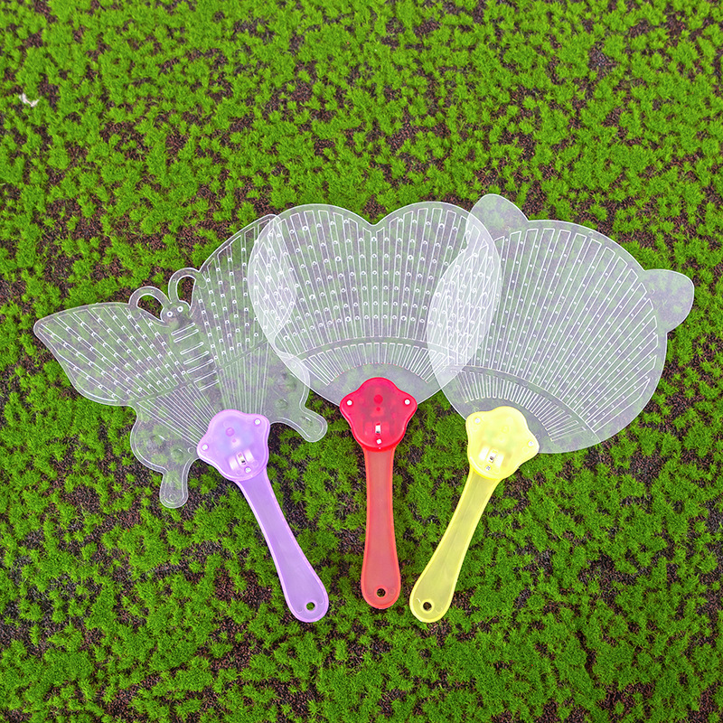 Hot sale colorful luminous fan Flash fan luminous toy performance ball props summer hot sale wholesale
