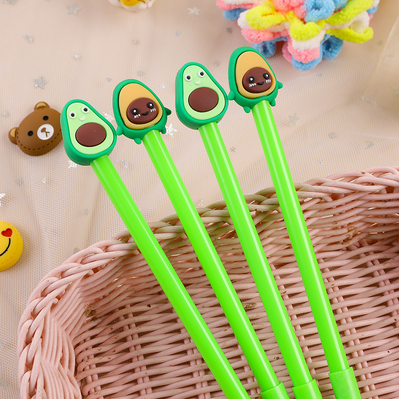 Creative student pen avocado modeling gel pen fun office pen stationery office supplies water-based Signature Pen