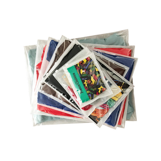 cpp transparent 6 silk one side transparent one side non-woven fabric 70g clothing packaging zipper bag wholesale
