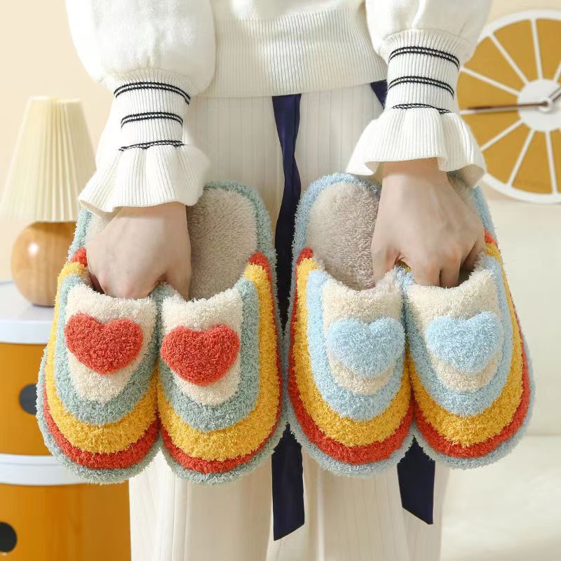 Cross-border Baotou Women's Autumn and Winter Indoor and Outdoor Thick-soled Warm Plush Moon Shoes Cotton Slippers Women's Foam