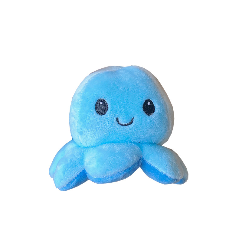 Creative plush flip octopus key chain flip octopus small jewelry bag pendant keychain pendant wholesale