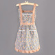 Strap Canvas Floral Princess Dress Blue