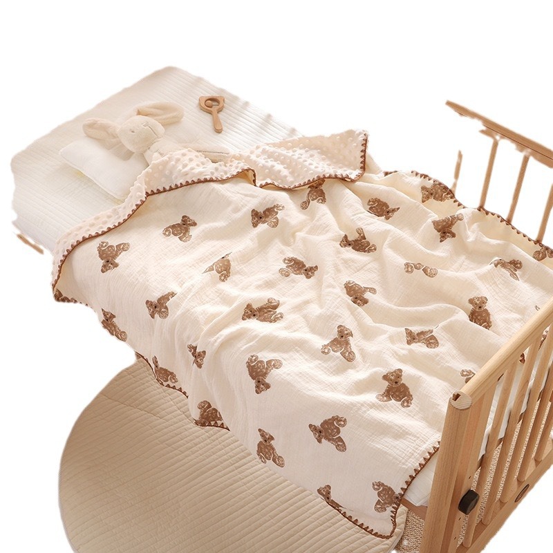 Doudou Blanket Newborn Baby Blanket Pure Cotton Fabric Gauze Summer Thin Breathable Air-conditioning Quilt