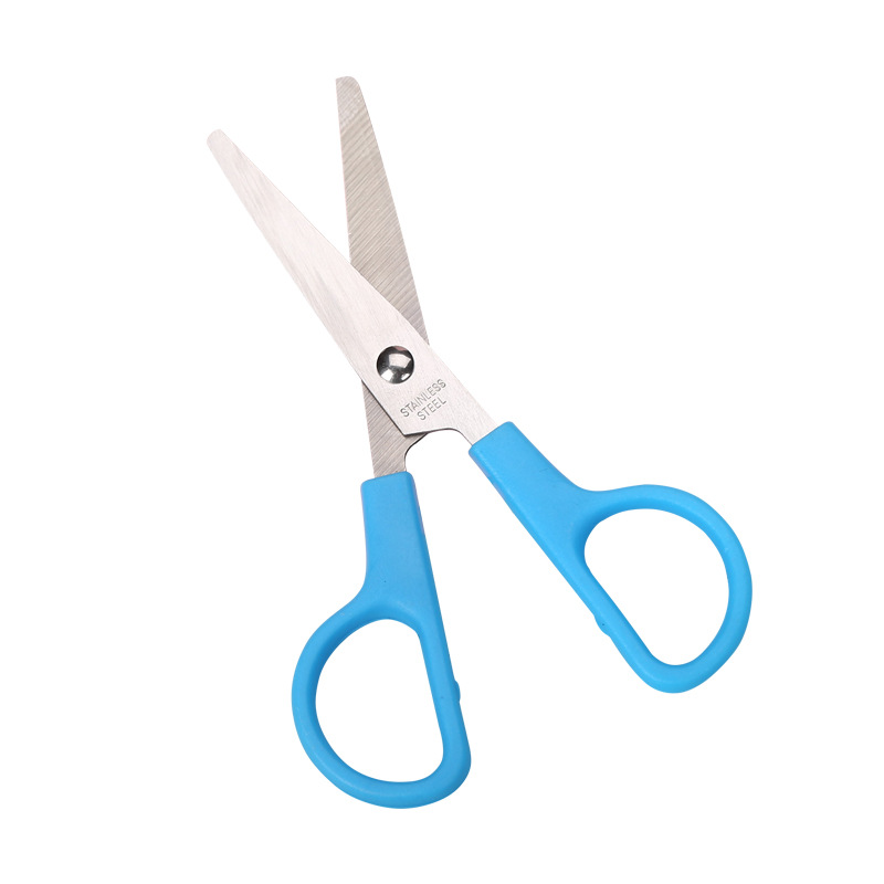 Children with protective sleeve safety scissors kindergarten hand-cut paper scissors stainless steel student cartoon scissors wholesale