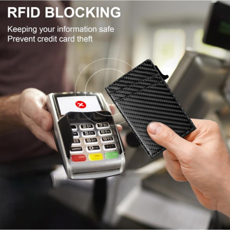 Metal card holder foreign trade Men's RFID anti-theft brush European and American Amazon metal aluminum alloy card holder multi-card slot wallet
