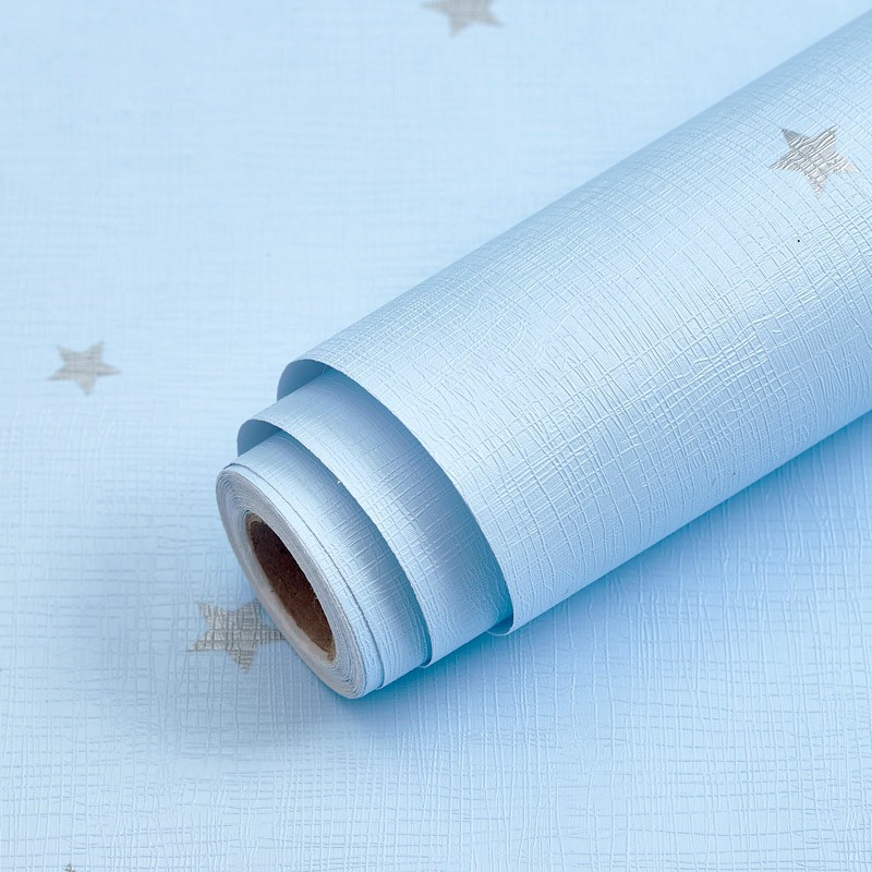 Macaron Self-adhesive Wallpaper Bedroom Warm Wall Star Decoration Dormitory Sticker Waterproof Moisture-proof Background Wall Wallpaper