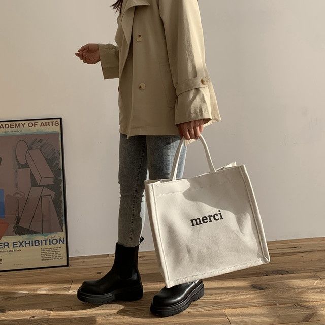 Bag Women's 2022 Canvas Shoulder Bag All-match Large Capacity Women's Bag Casual Bag Shopping Shoulder Canvas Bag