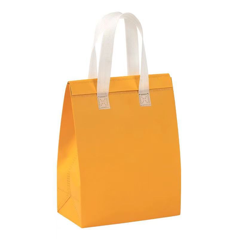 Aluminum Foil Takeaway Packing Bag Heat Preservation Disposable Non-woven Milk Tea Dessert Cake Packing Bag High-grade LOGO