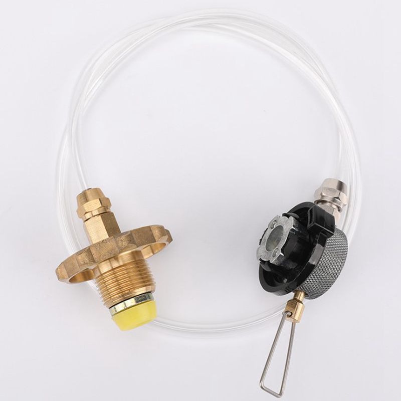Household liquefied gas charging card type gas tank long flat gas tank charging valve gas bottle outdoor burner charging pipe conversion head