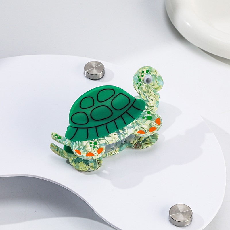 YHJ Haarschmuck Neue Essigsäureplatte Meerestier-Haarnadel Seepferdchen Schildkröte Greifklammer Haar Hai Clip Haarklaue_voghion.com