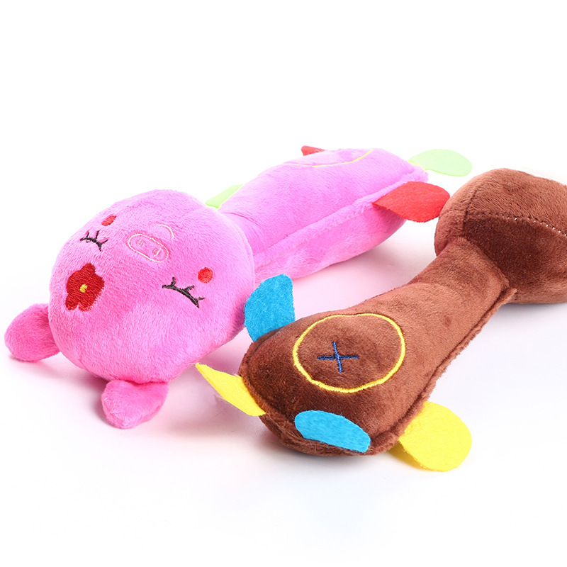 Dog plush sound toy cute bite-resistant molar fun sound small animal pet supplies in stock wholesale