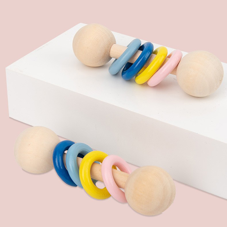 Wholesale puzzle baby hand holding toy four rings Rainbow Five Rings rattles Orff children Musical Instruments musical toys