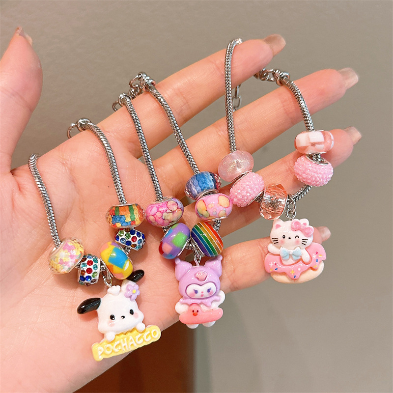 Kulomi Children's Bracelet Girls' Crystal Pendant Cartoon Little Girl's Fine Bracelet Jewelry Girls' Necklace Bracelet