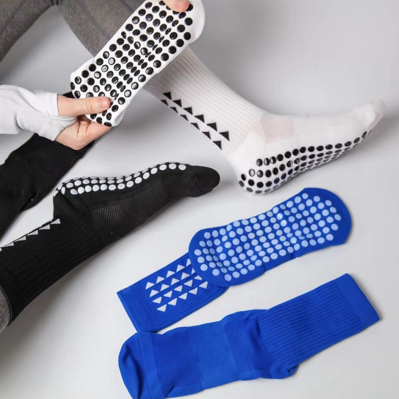 temu cross-border trade shein adult dispensing thickened towel bottom tube football socks men and women non-slip sports socks