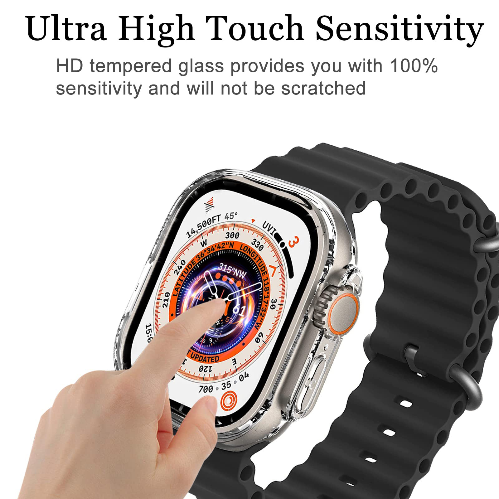 For Apple Watch All-inclusive Transparent Case AppleWatch S10 TPU Transparent Ultra Protective Case