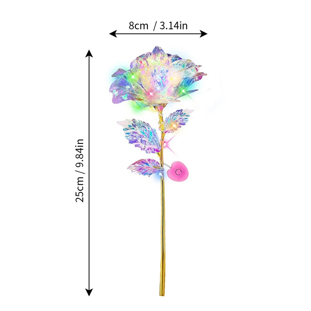 Colorful dazzling rose starry sky colorful Gold rose romantic Valentine's Day gift for wife girlfriend girlfriend birthday gift