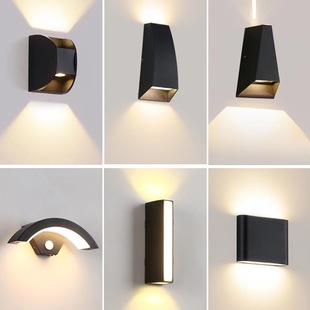 Cross-border outdoor wall lamp outdoor wall lamp up and down balcony corridor aisle courtyard lamp induction wall lamp door lamp