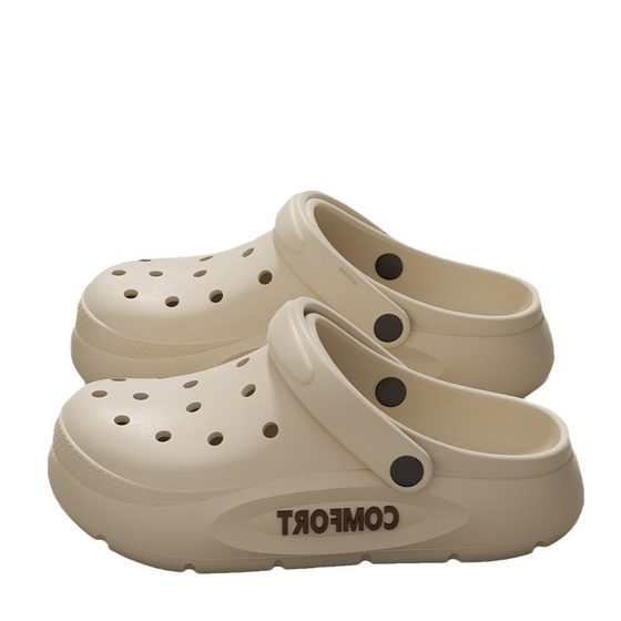 Hole Shoes Men's 2024 New Arrival Women's Summer Outer Wearing Thick-soled Men's Beach Sandals and Slippers EVA Non-slip