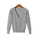 2023 Korean style large size women's v-neck spring and autumn knitted cardigan women's solid color long sleeve v-neck thin sweater in stock