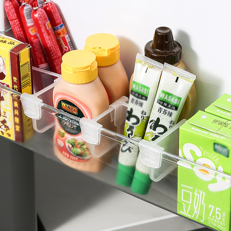 Refrigerator partition board multi-functional storage and organizing partition board snap-on refrigerator compartment clip adjustable multi-purpose partition clip