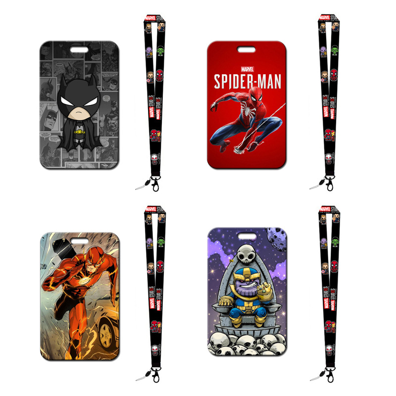 Creative Marvel series cartoon card set meal card campus card student access control subway bus card bag can be ordered