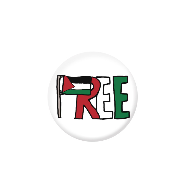 Palestinian flag badge flag badge tinplate cross-border hot sale Amazon