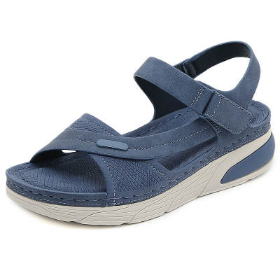 8275-1 New 2024MD Lightweight Sandals Casual Sports Comfortable Thick Bottom Velcro Stitch Large Size Women's Shoes