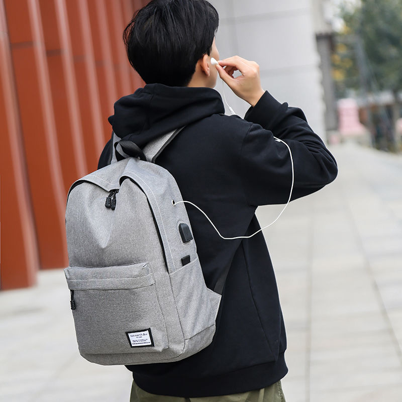 Backpack Middle School Student Schoolbag Large Capacity Men's and Women's Korean Style Travel Backpack College Style Fashion Computer Bag Casual Bag