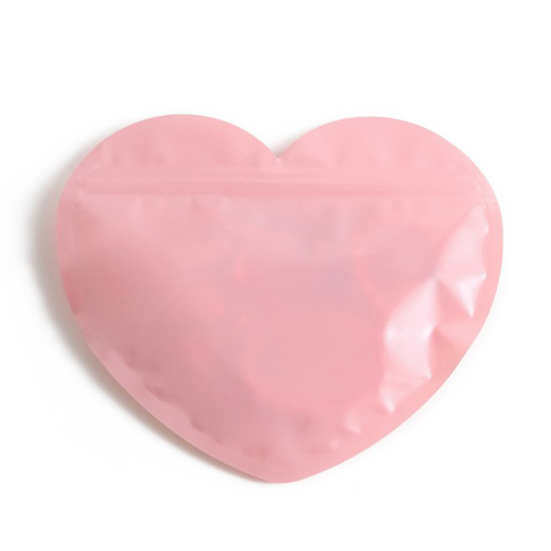 Heart-shaped Jewelry Self-sealing Bag Small Gift Bag Love Heart Sealed Valentine's Day Candy Food Packaging