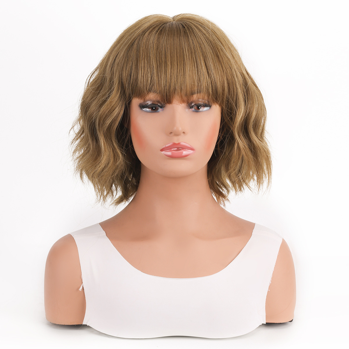 Piiriülesed Euroopa ja Ameerika moeparukad naistele kohevad esiletõstmised gradientlühikesed keemilisest kiust täispea parukad tehase hulgimüük_voghion.com