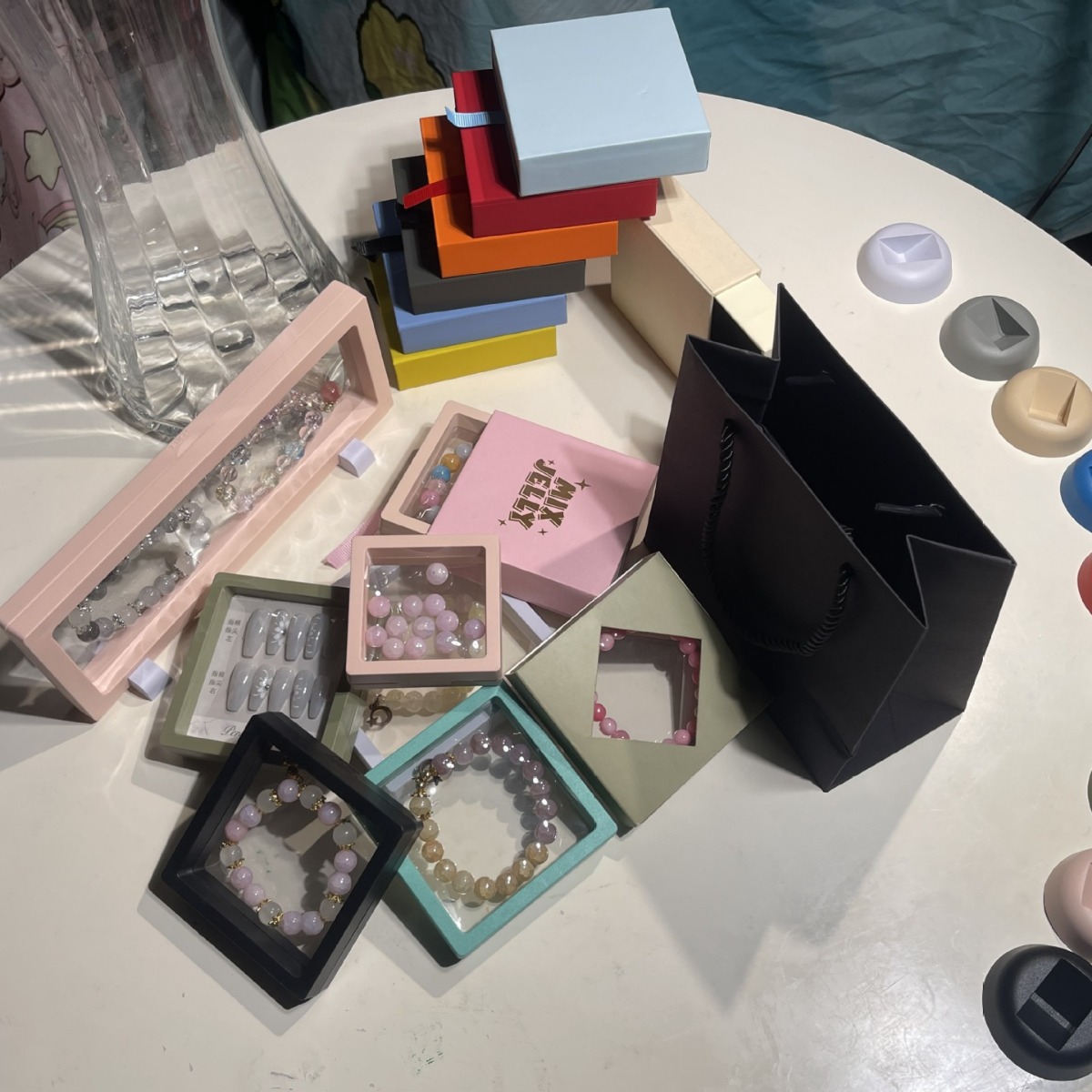 pe Film Suspension Box Jewelry Storage Box Jewelry Wear Armor Packaging Box Ring Necklace Bracelet Jewelry Display Box