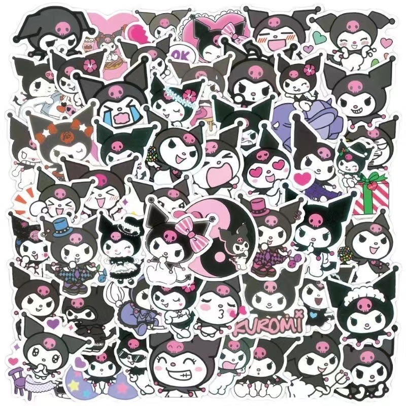 100 cartoon coolomi stickers do not repeat Ultraman Qashu cat student stationery small stickers wholesale