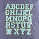 8cm blue set of 26 letters