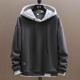 Fake two-piece sweater men's trendy 2023 thin fashion brand men's spring and autumn casual loose hooded jacket